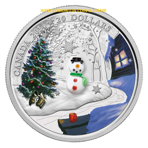 2014 1oz $20 VENETIAN / MURANO SNOWMAN FINE SILVER COIN