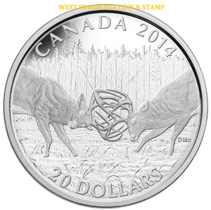 2014 1oz $20 THE WHITE-TAILED DEER - A CHALLENGE FINE SILVER COIN