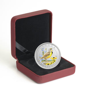 2014 25-CENT COLOURED COIN EASTERN MEADOWLARK