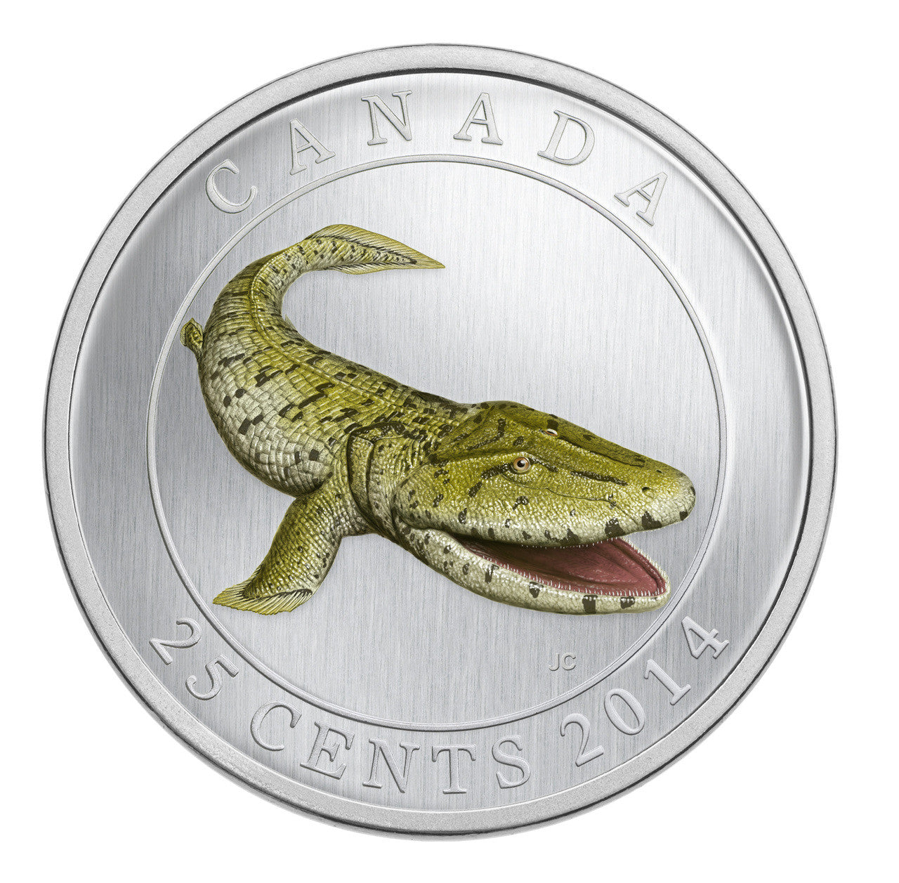 2014 25-CENT GLOW IN THE DARK COLOURED COIN TIKTAALIK