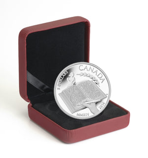 2014 $5 ALICE MUNRO FINE SILVER COIN