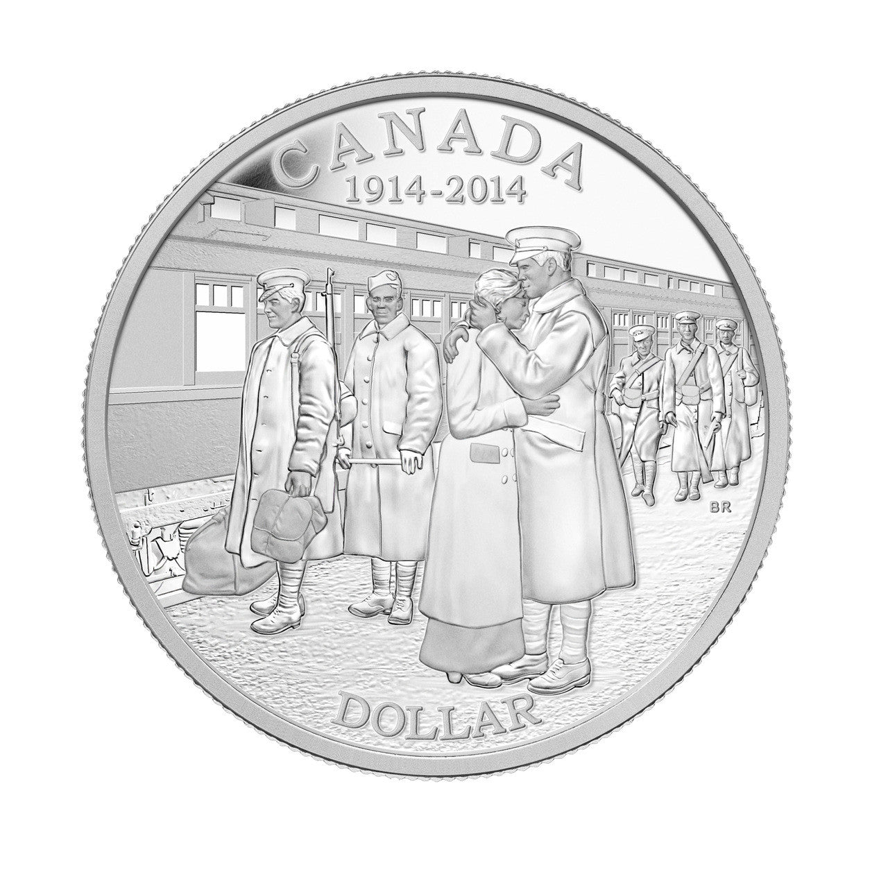 2014 $1 PROOF SILVER 100TH ANN. OF THE DECLARATION OF THE FIRST WORLD WAR