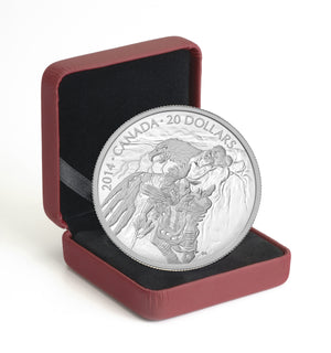 2014 1oz $20 NANABOOZHOO AND THE THUNDERBIRDS' NEST FINE SILVER COIN