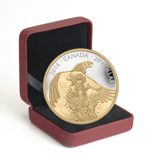 2014 1oz $20 NANABOOZHOO AND THE THUNDERBIRD FINE SILVER COIN