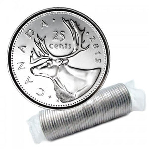 2015 25-CENT CARIBOU ORIGINAL ROLL