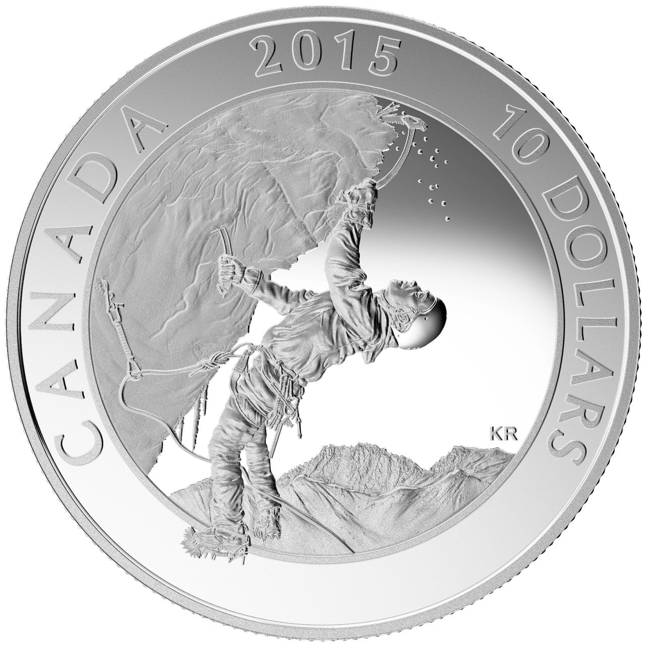 2015 1/2oz $10 ADVENTURE CANADA: ICE CLIMBING FINE SILVER COIN