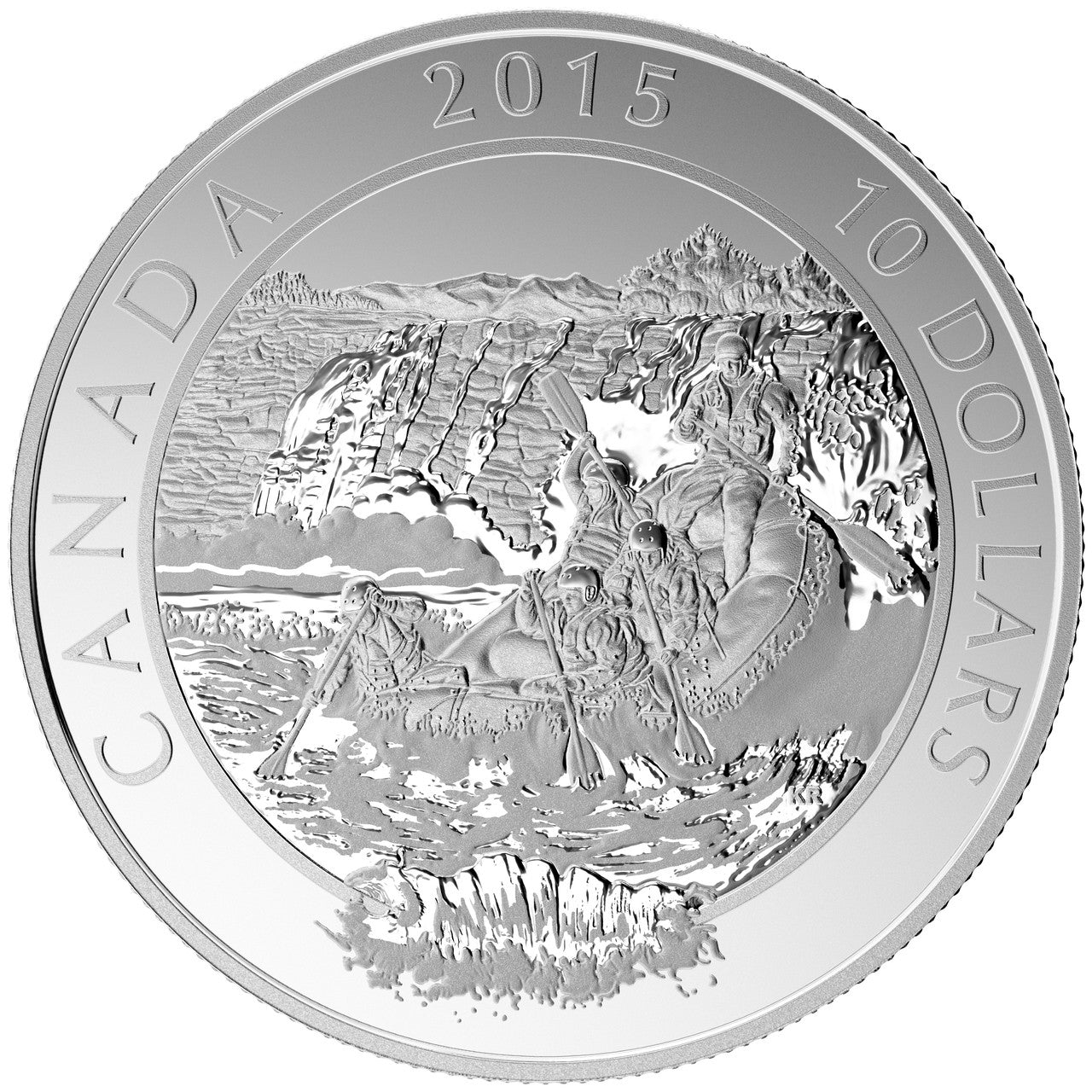 2015 1/2oz $10 ADVENTURE CANADA: WHITEWATER RAFTING FINE SILVER COIN