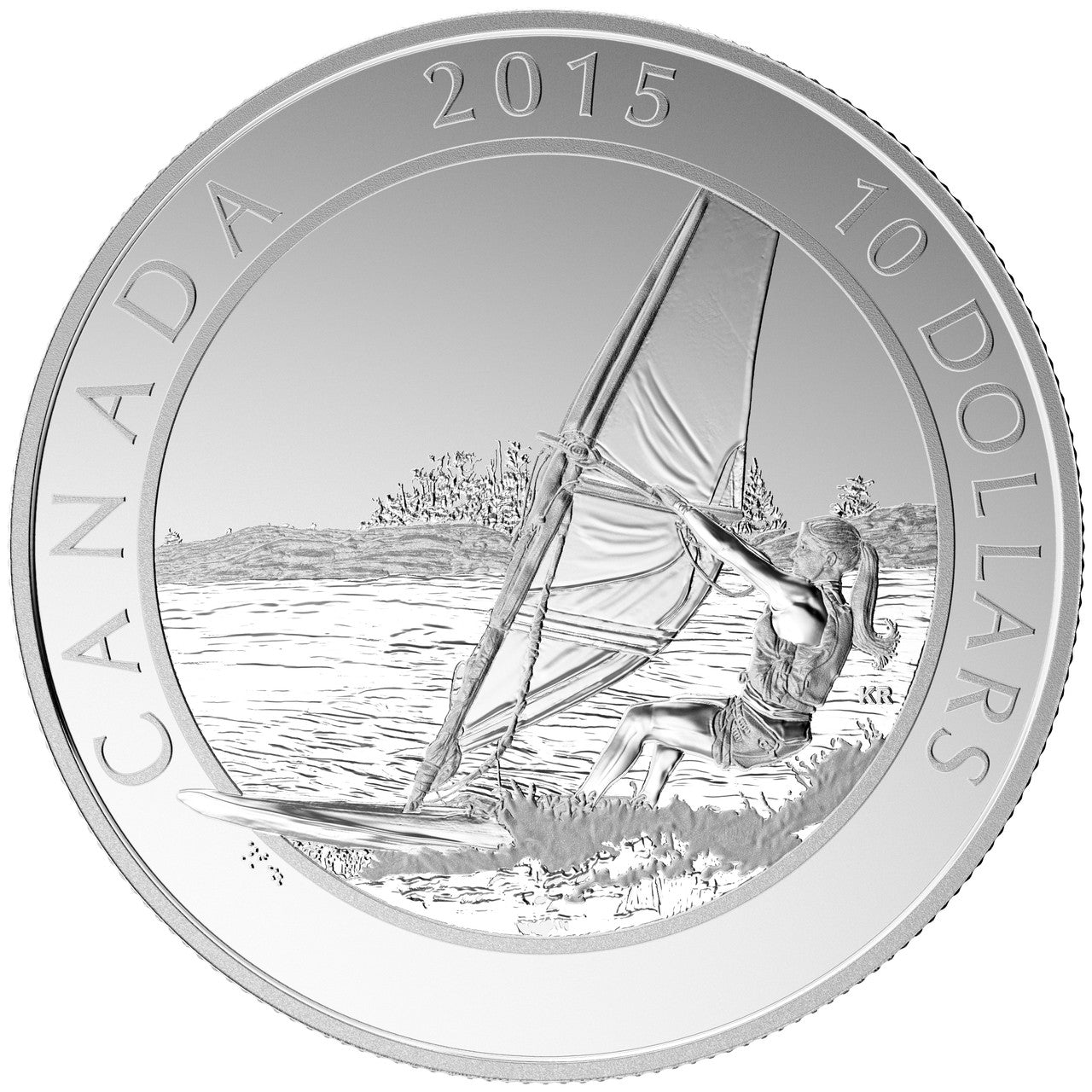 2015 1/2oz $10 ADVENTURE CANADA - WINDSURFING FINE SILVER COIN