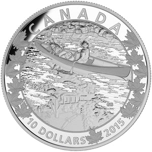 2015 1/2oz $10 CANOE ACROSS CANADA: MIRROR MIRROR FINE SILVER COIN