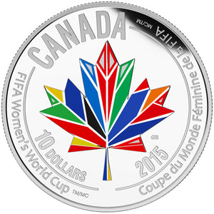 2015 1/2oz $10 FIFA WOMEN'S WORLD CUP TM/MC: CANADA WELCOMES THE WORLD FINE SILVER COIN
