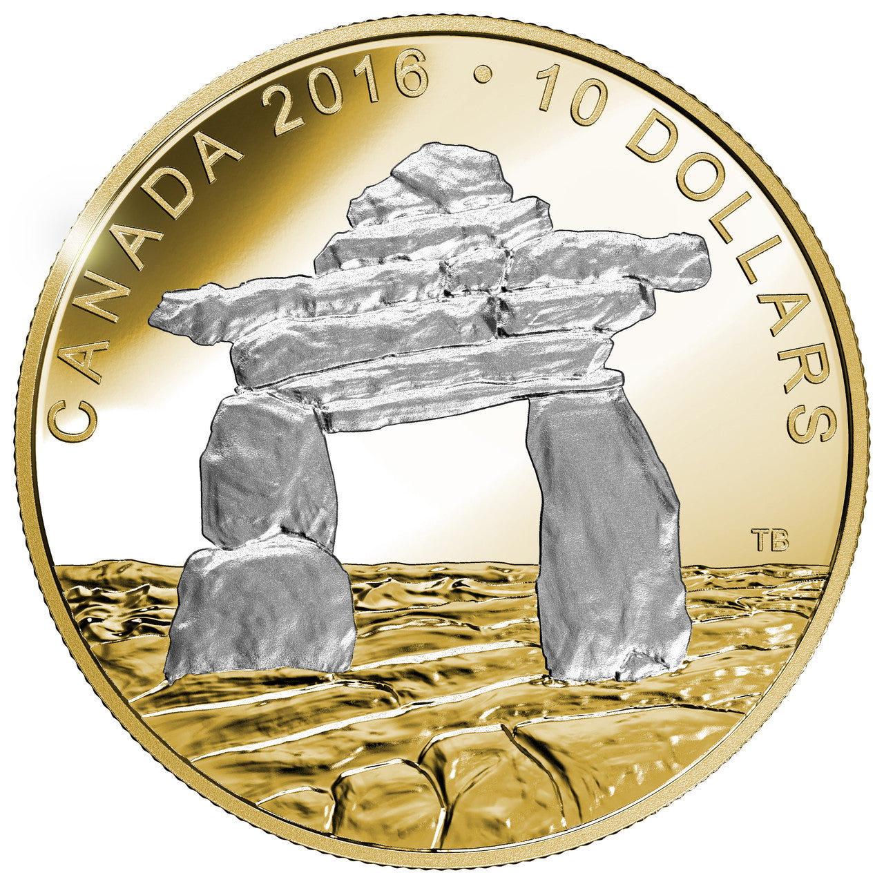 2016 1/2oz $10 ICONIC CANADA - INUKSHUK FINE SILVER COIN