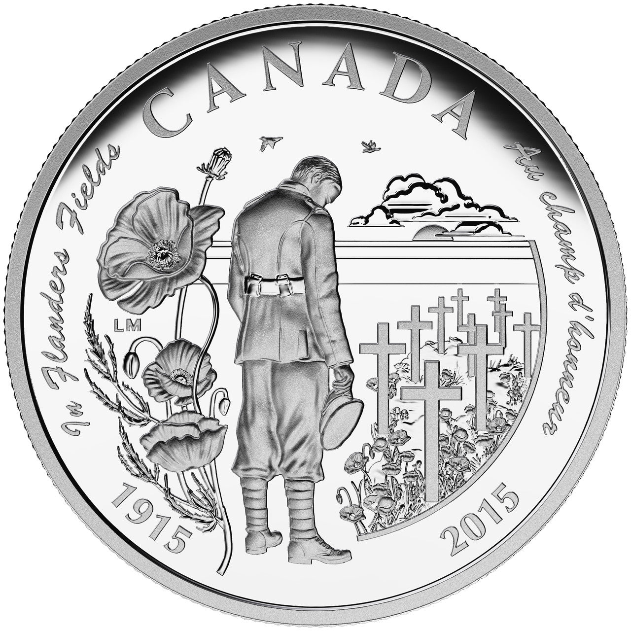 2015 1oz $20 100TH ANNIVERSARY OF IN FLANDERS FIELDS FINE SILVER COIN
