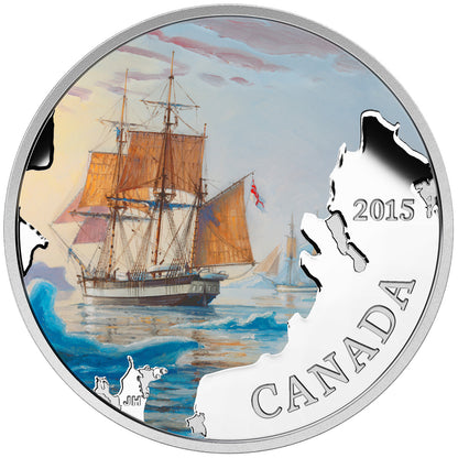 SALE - 2015 1oz $20 LOST SHIPS IN CANADIAN WATERS: FRANKLINâ€™S LOST EXPEDITION FINE SILVER COIN (NO SLEEVE)