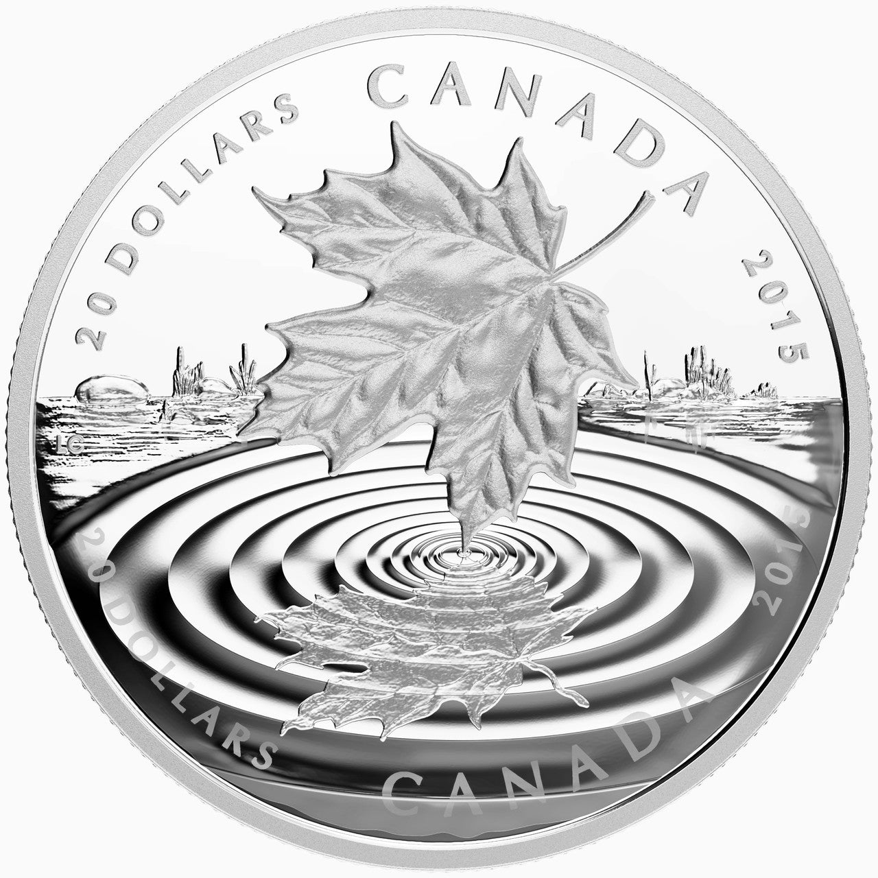 2015 1oz $20 REFLECTION FINE SILVER COIN MAPLE LEAF