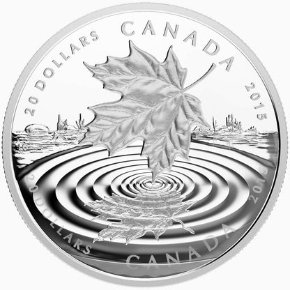 2015 1oz $20 REFLECTION FINE SILVER COIN MAPLE LEAF