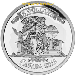 2015 $5 CANADIAN BANKNOTE VIGNETTE FINE SILVER COIN BANK NOTES SERIES