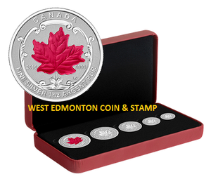 2015 THE MAPLE LEAF FINE SILVER FRACTIONAL SET (TONED)