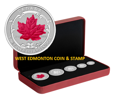 2015 THE MAPLE LEAF FINE SILVER FRACTIONAL SET (TONED)