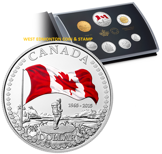 2015 RCNA 50TH ANNIVERSARY OF THE CANADIAN FLAG FINE SILVER PROOF SET