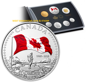 2015 RCNA 50TH ANNIVERSARY OF THE CANADIAN FLAG FINE SILVER PROOF SET