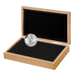 2015 4oz $20 RAINBOW TROUT FINE SILVER COIN (FREE WOODEN 4-COIN BOX)