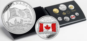 2015 SPECIAL EDITION SILVER DOLLAR PROOF SET 50TH ANNIVERSARY OF THE CANADIAN FLAG