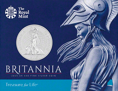 2015 £50 BRITANNIA FINE SILVER COIN