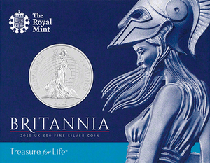 2015 £50 BRITANNIA FINE SILVER COIN