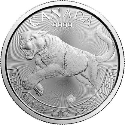 E-TRANSFER ONLY - 1oz. 2016 CANADIAN COUGAR SILVER COIN