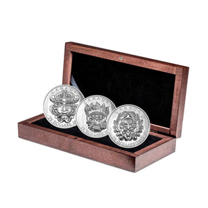 2016 $25 SCULPTURAL ART OF PARLIAMENT GROTESQUE GREEN MEN FINE SILVER 3 COIN PACK