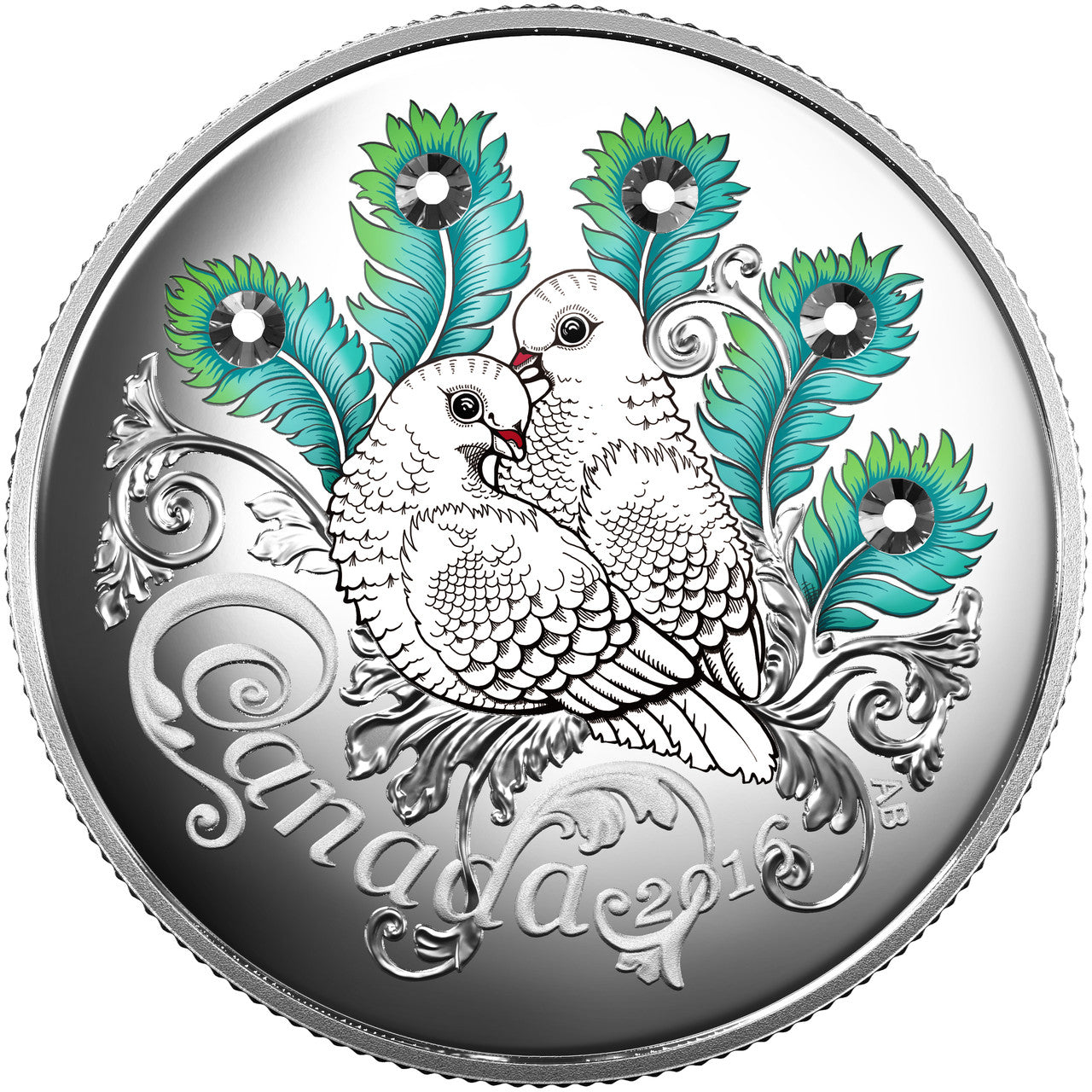 2016 1/4oz $10 CELEBRATION OF LOVE FINE SILVER COIN