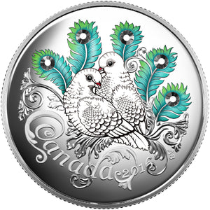 2016 1/4oz $10 CELEBRATION OF LOVE FINE SILVER COIN