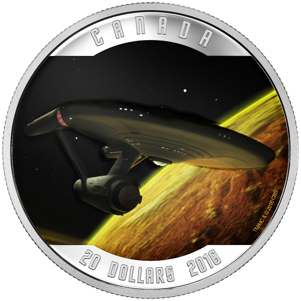 2016 1oz $20 STAR TREK: ENTERPRISE FINE SILVER COIN