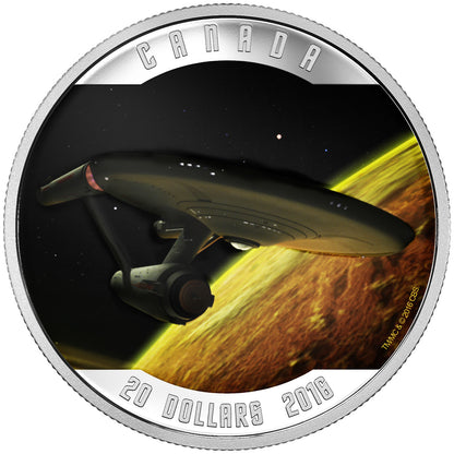 2016 1oz $20 STAR TREK: ENTERPRISE FINE SILVER COIN