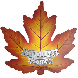 2016 1oz $20 CANADA'S COLOURFUL MAPLE LEAF FINE SILVER COIN