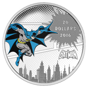 2016 1oz $20 DC COMICS ORIGINALS: THE DARK KNIGHT - FINE SILVER COIN