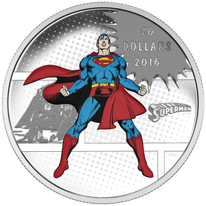 2016 1oz $20 DC COMICS ORIGINALS: THE MAN OF STEEL- FINE SILVER COIN
