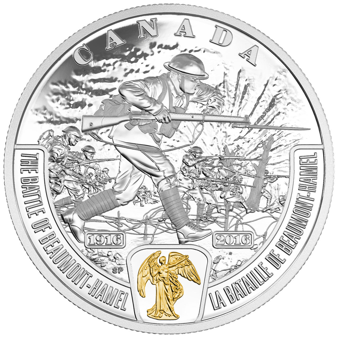 2016 1oz $20 FIRST WORLD WAR BATTLEFRONT SERIES: THE BATTLE OF BEAUMONT-HAMEL FINE SILVER COIN