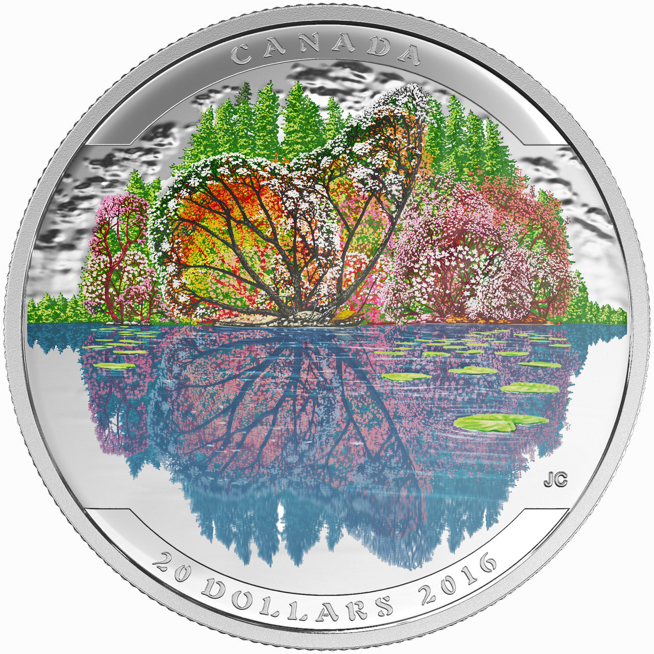2016 1oz $20 LANDSCAPE ILLUSION BUTTERFLY FINE SILVER COIN