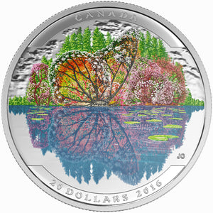 2016 1oz $20 LANDSCAPE ILLUSION BUTTERFLY FINE SILVER COIN