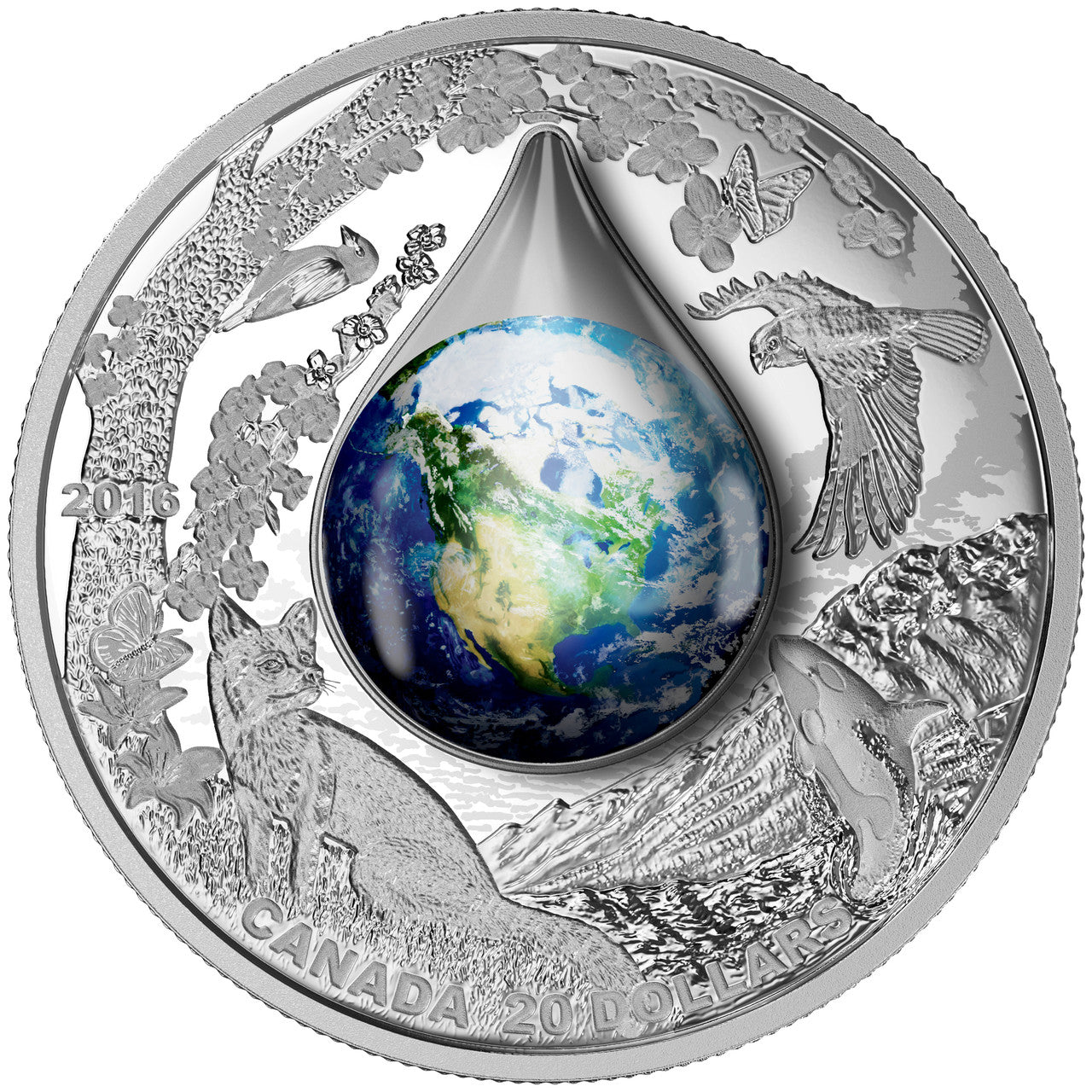 2016 1oz $20 MOTHER EARTH FINE SILVER COIN