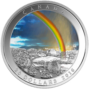 2016 1oz $20 WEATHER PHENOMENON - RADIANT RAINBOW FINE SILVER COIN