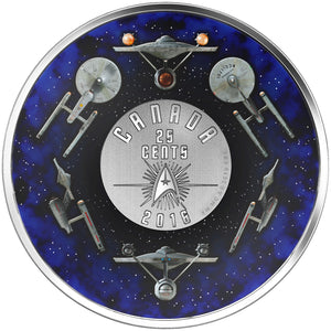 2016 25-CENT COLOURED COIN AND STAMP SET STAR TREK™: ENTERPRISE