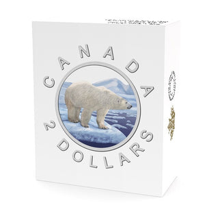2016 5oz $2 BIG COIN SERIES (COLOURED) TOONIE FINE SILVER COIN