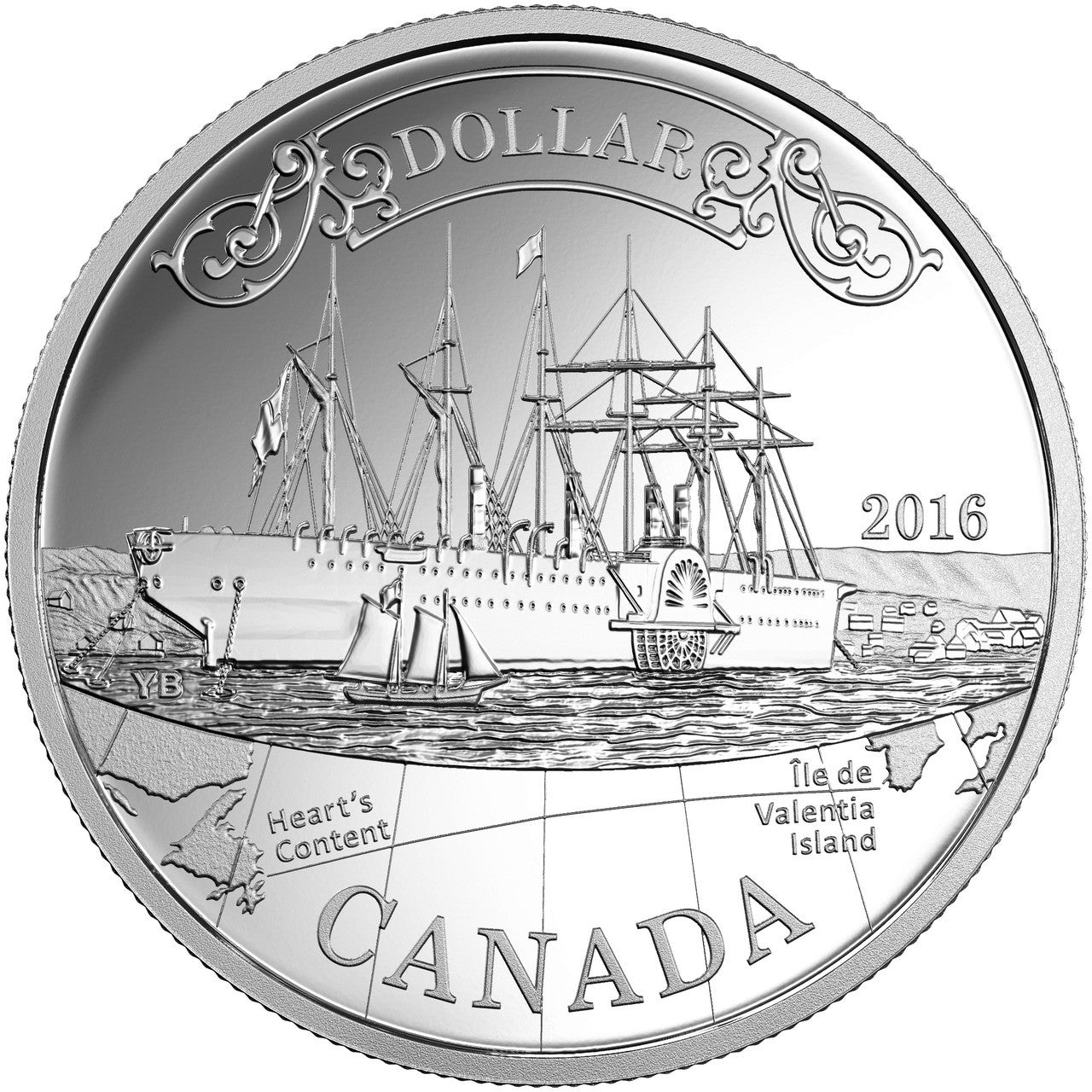2016 PROOF SILVER DOLLAR  150TH ANNIVERSARY OF THE TRANSATLANTIC CABLE