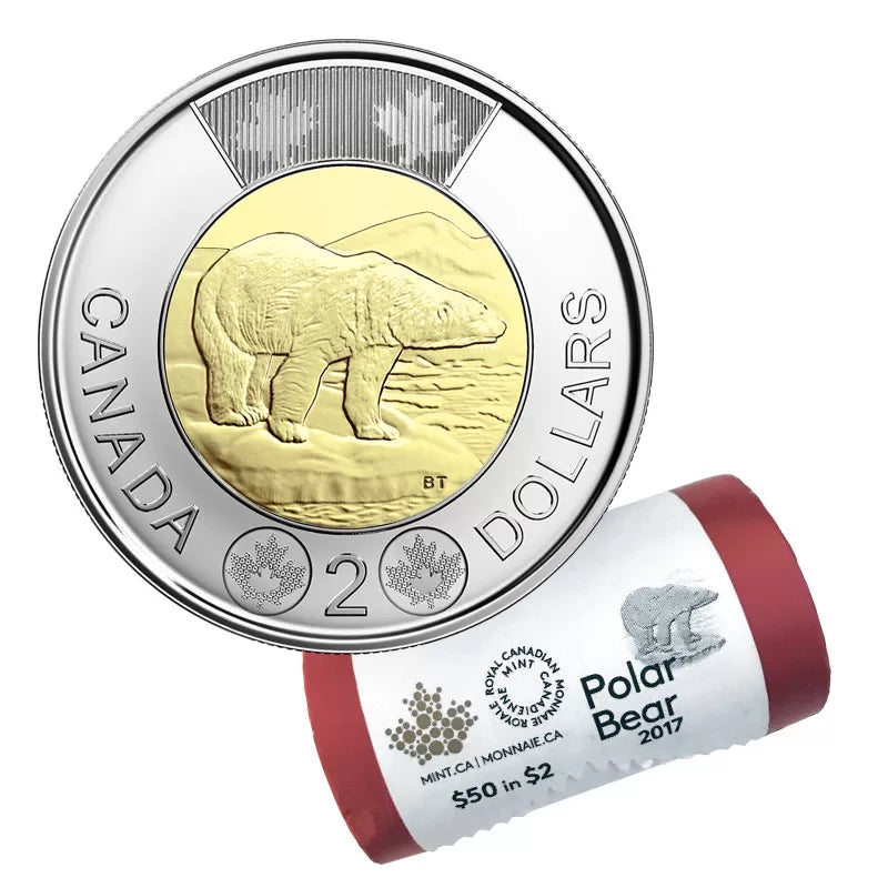 2017 2-DOLLAR POLAR BEAR SPECIAL WRAP ROLL