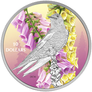 2017 1/2oz $10 BIRDS AMONG NATURE'S COLOURS: PURPLE MARTIN FINE SILVER COIN