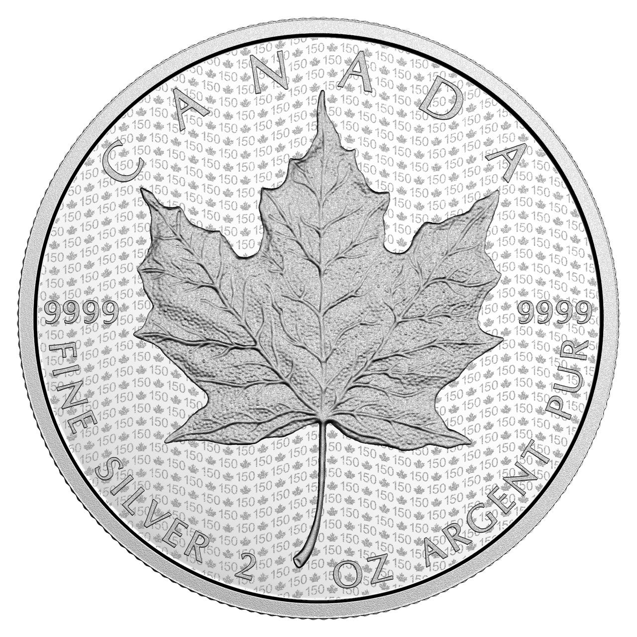 2017 2oz $10 CANADA 150 ICONIC MAPLE LEAF FINE SILVER COIN