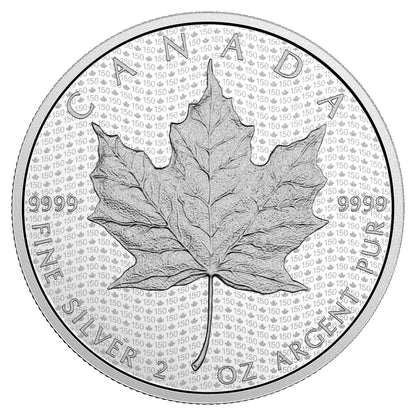 2017 2oz $10 CANADA 150 ICONIC MAPLE LEAF FINE SILVER COIN