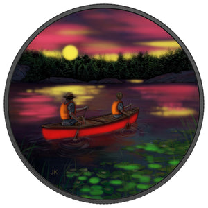 2017 $15 GREAT CANADIAN OUTDOORS: SUNSET CANOEING FINE SILVER COIN